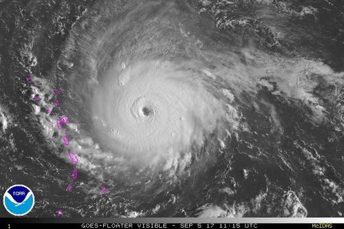 Hurricane Irma now at Category 5, with 175 mph winds