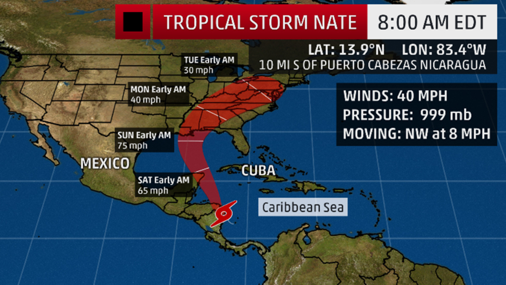 Hurricane Nate may impact Florida this weekend with heavy rain, wind