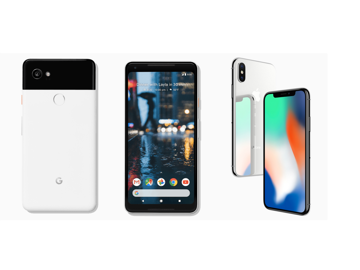 Google Pixel 2 XL vs. iPhone X: Here’s How They Stack Up