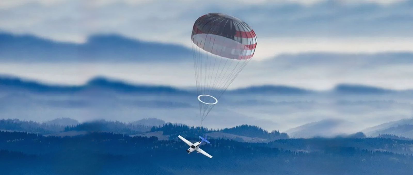 Cirrus SR22 parachute in action once again